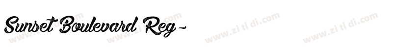 Sunset Boulevard Reg字体转换